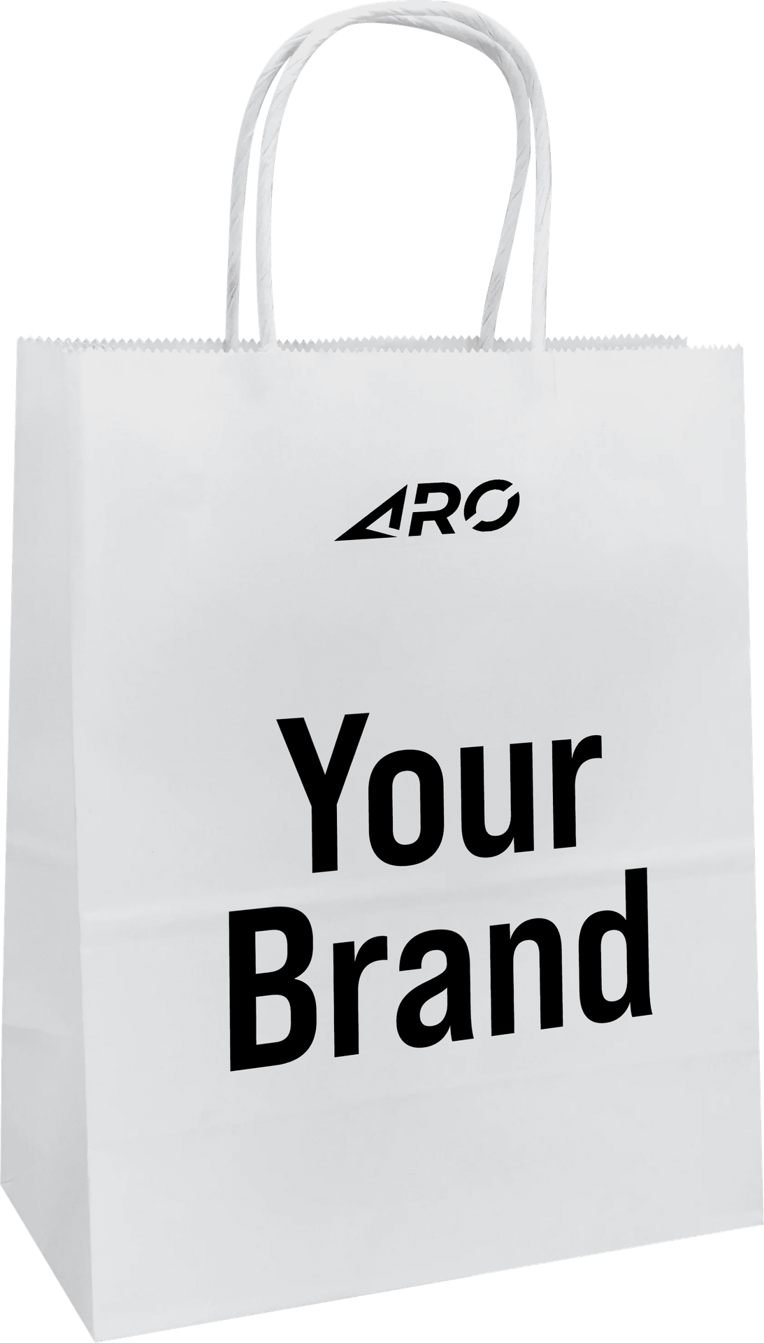 White kraft bag paper bag exit bag ARO your brand