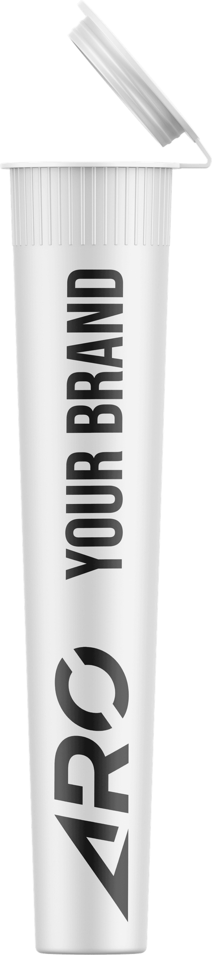 White plastic squeeze top tube ARO your brand text